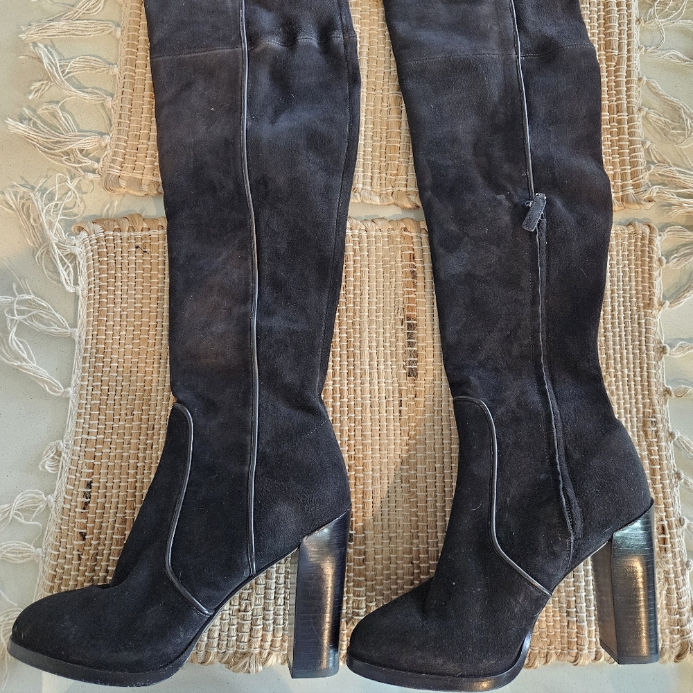 MICHAEL Michael Kors Dark Suede Over-the-Knee Boots